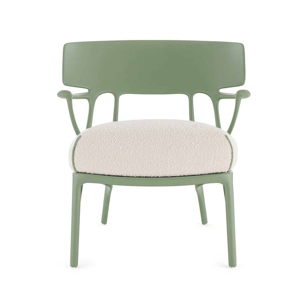 A.I. Lounge Chair Chairs Kartell Green / White Boucle Riccio