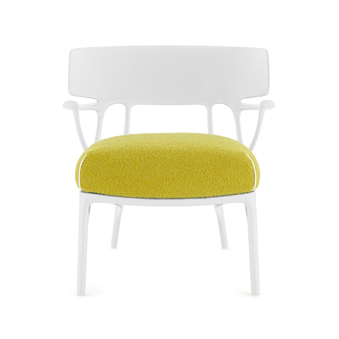 A.I. Lounge Chair Chairs Kartell White / Yellow Boucle Riccio