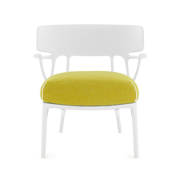 A.I. Lounge Chair Chairs Kartell White / Yellow Boucle Riccio
