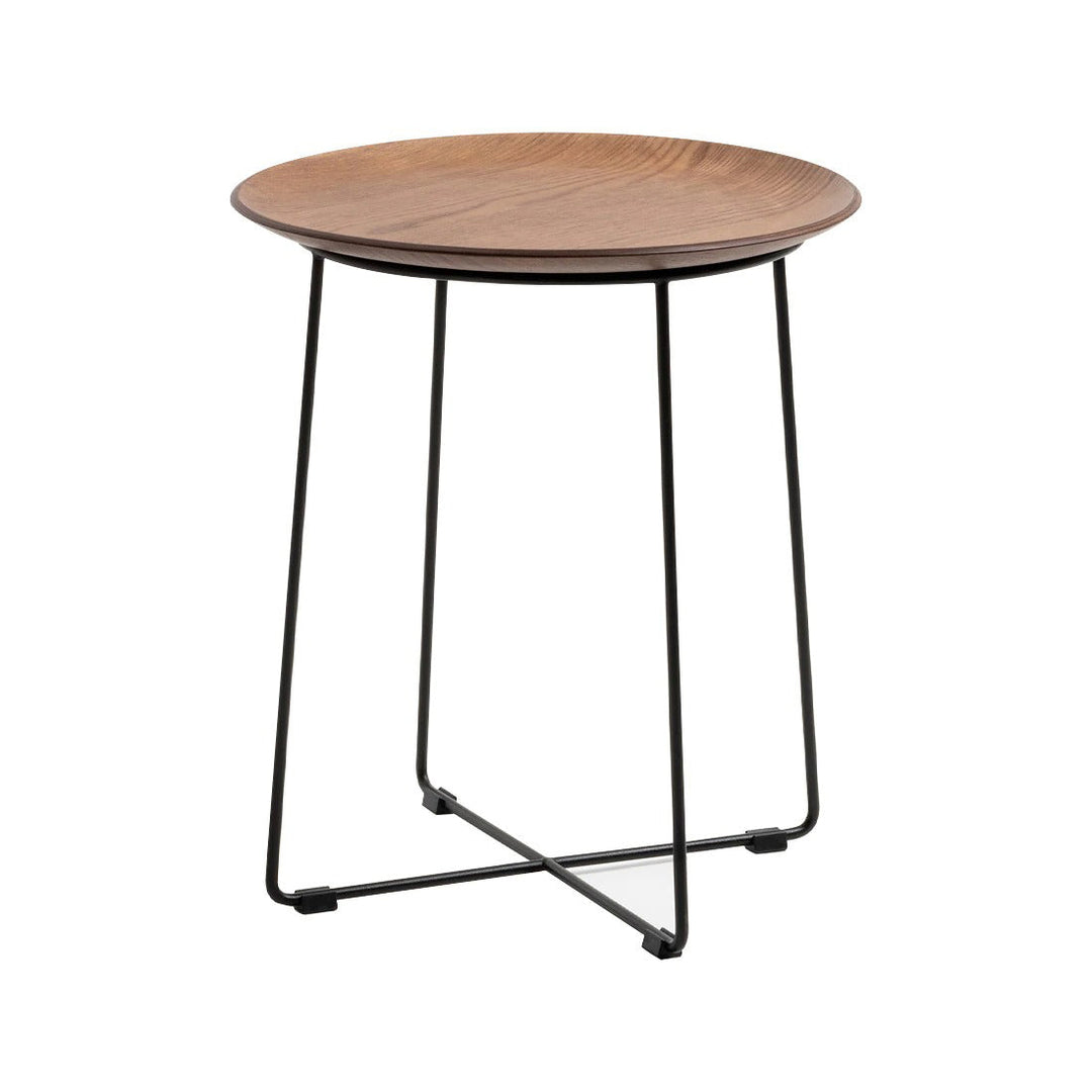 Al Wood Side Table Accent Tables Kartell Dark Ash Wood Top / Black Frame