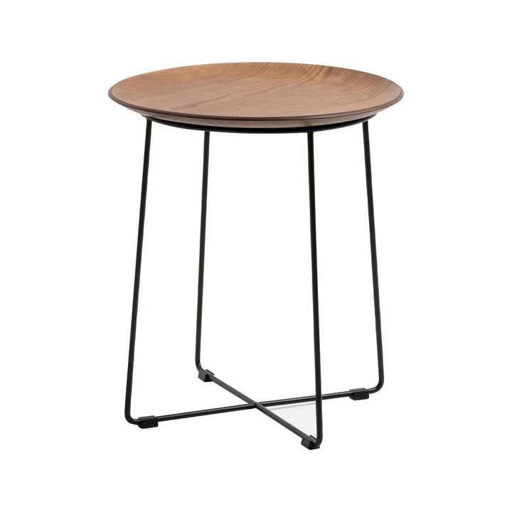 Al Wood Side Table Accent Tables Kartell Dark Ash Wood Top / Black Frame