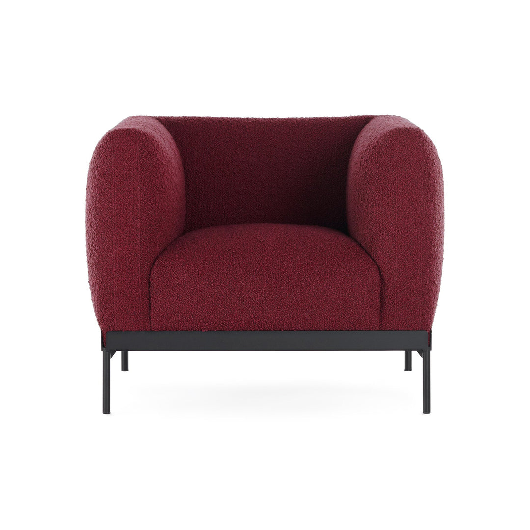 Asia Armchair Chairs Kartell Boucle Burgundy