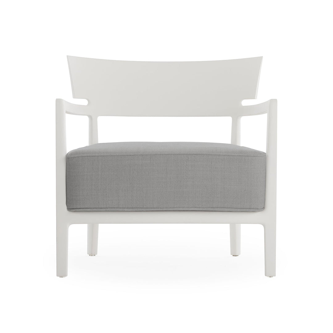 Cara Mat Outdoor Armchair Outdoor Chairs Kartell White / Grey