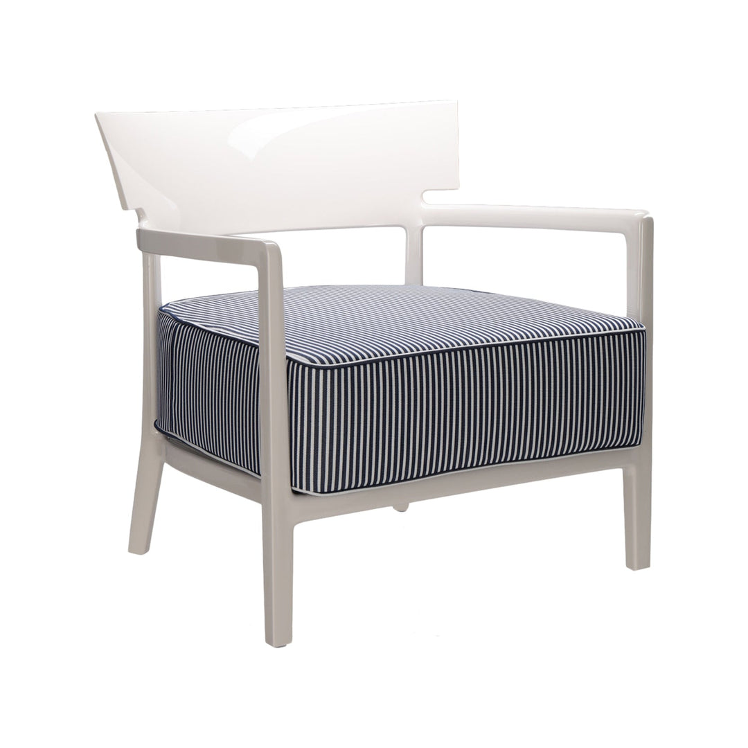 Cara Outdoor Armchair Outdoor Chairs Kartell Blue Stripe