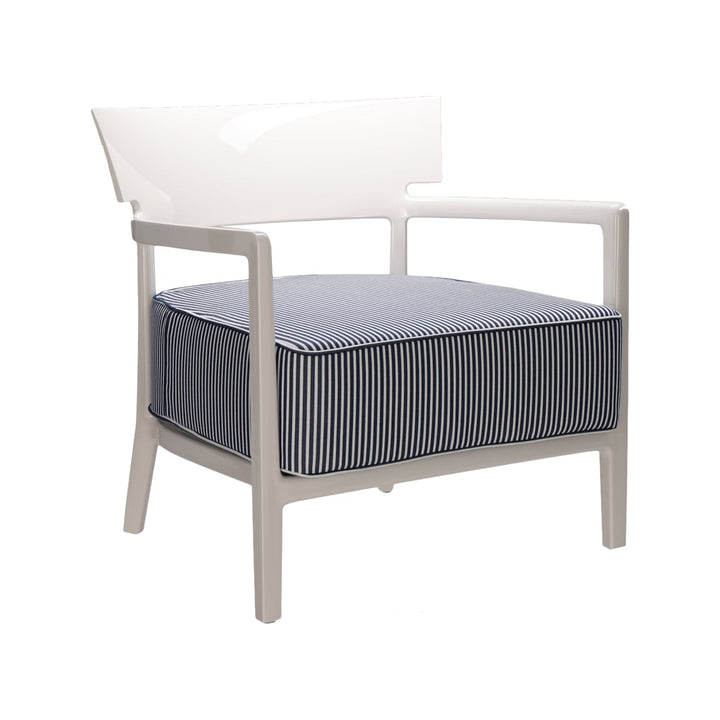 Cara Outdoor Armchair Outdoor Chairs Kartell Blue Stripe
