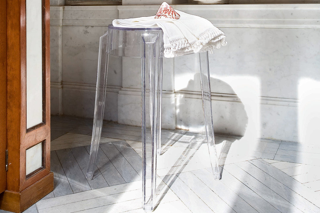 Charles Ghost Stool (Set of 2) Quickship Ottomans + Stools Kartell