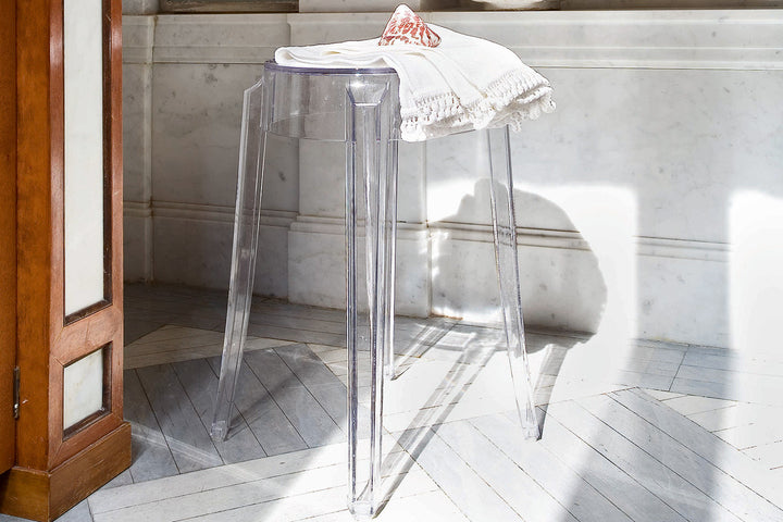 Charles Ghost Stool (Set of 2) Quickship Ottomans + Stools Kartell