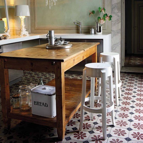 Charles Ghost Transparent Stool (Set of 2) Kartell