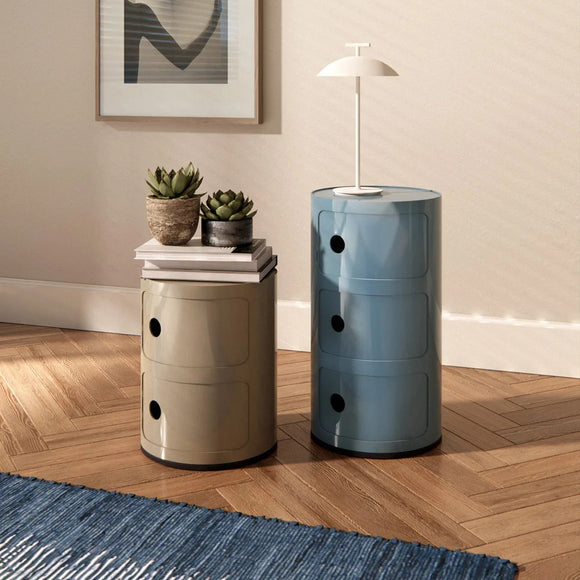 Componibili Round Storage Accent Tables Kartell
