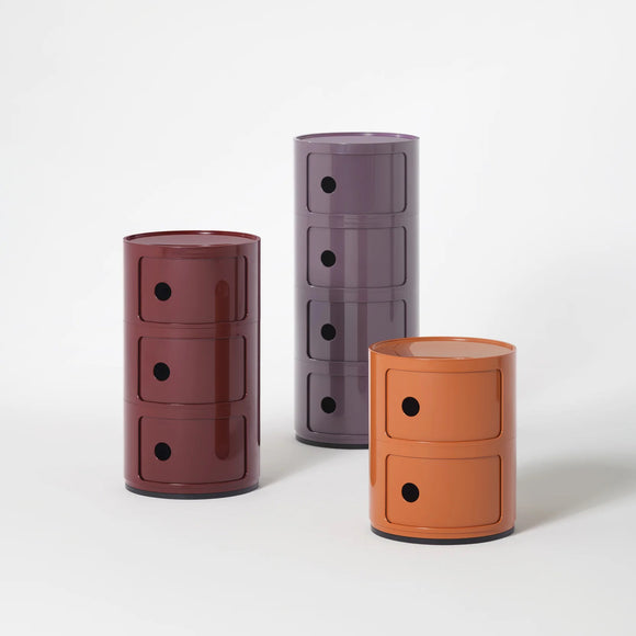 Componibili Round Storage Accent Tables Kartell