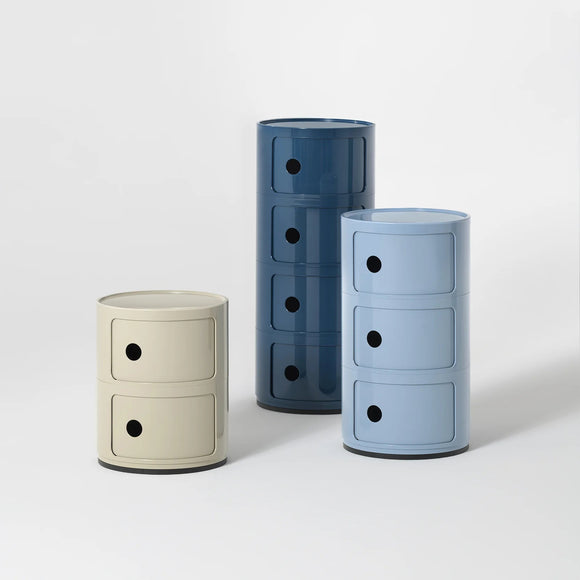 Componibili Round Storage Accent Tables Kartell