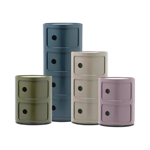 Componibili Round Storage Accent Tables Kartell