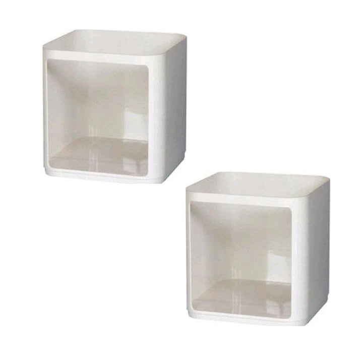 Componibili Square Storage Set Accent Tables Kartell 2 High Modular Square Elements Storage Set Only