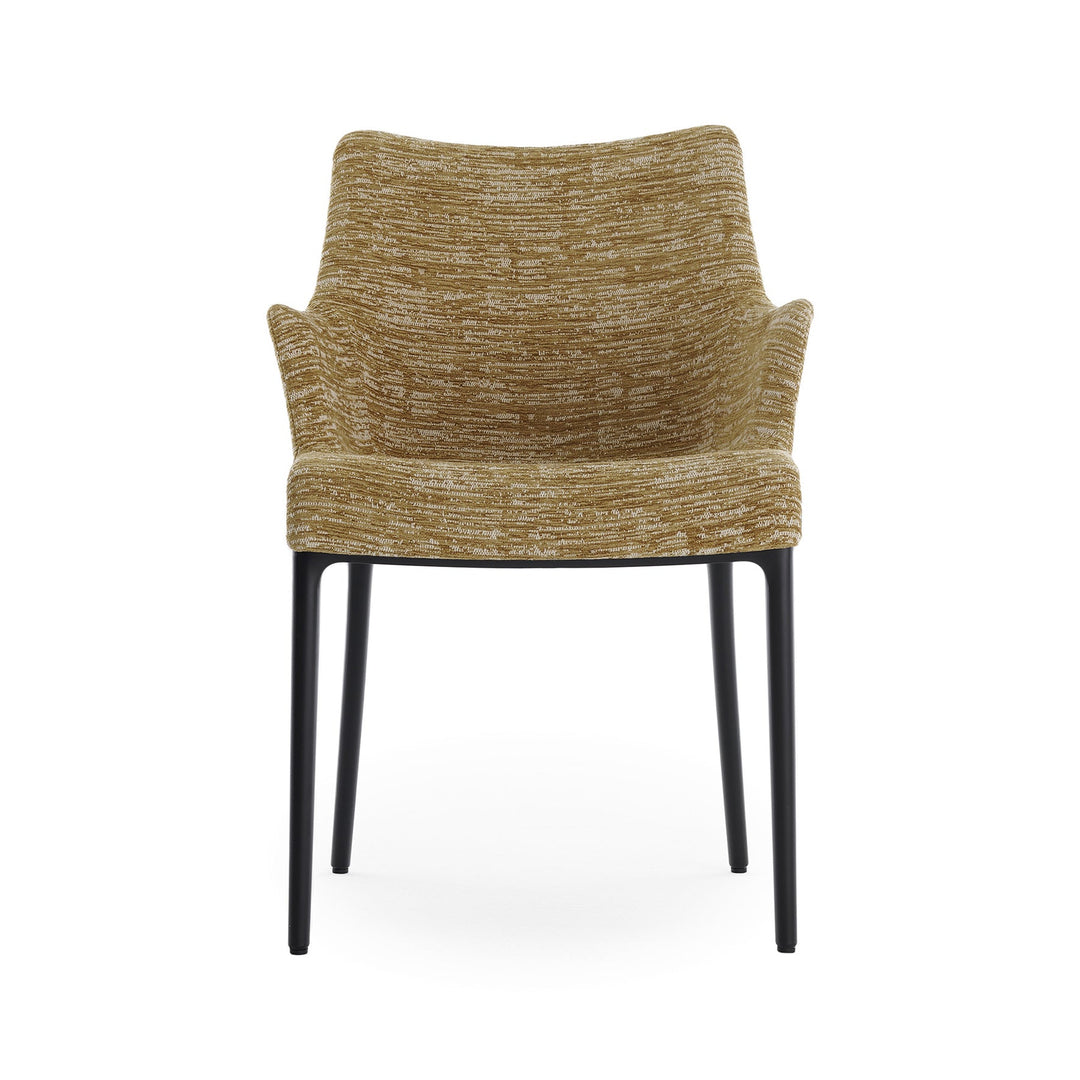 Eleganza Nia Dining Armchair Chairs Kartell Mustard Black