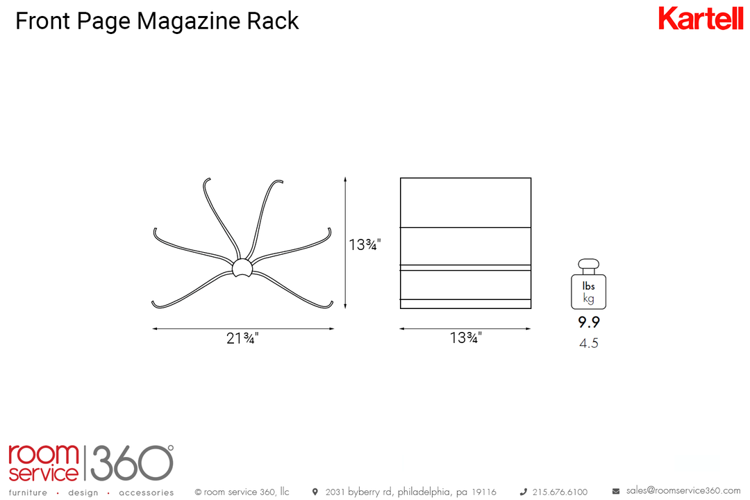 Kartell Front Page Magazine Rack