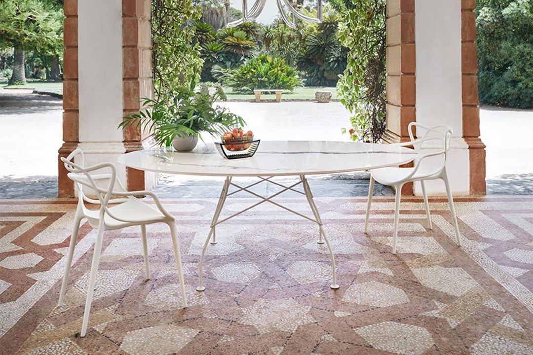 Glossy Outdoor Dining Table Outdoor Dining Tables Kartell