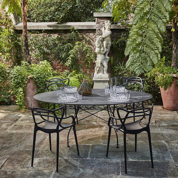 Glossy Outdoor Oval Dining Table Tables Kartell
