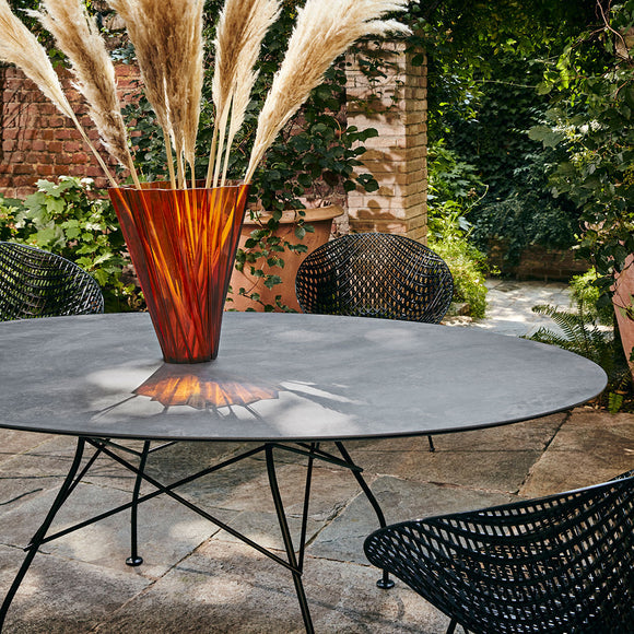 Glossy Outdoor Oval Dining Table Tables Kartell