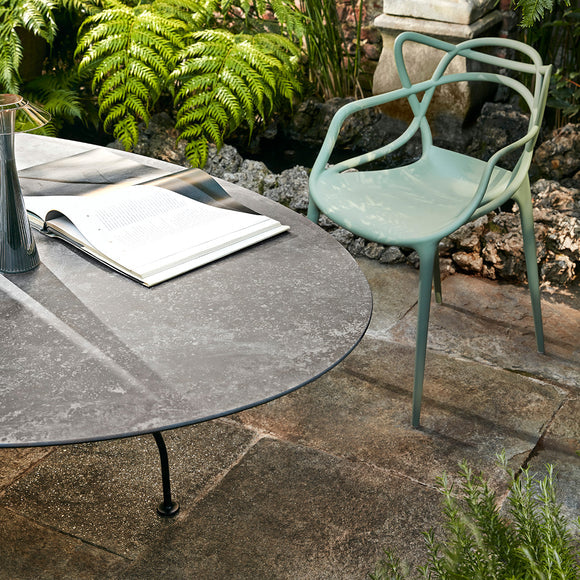 Glossy Outdoor Oval Dining Table Tables Kartell