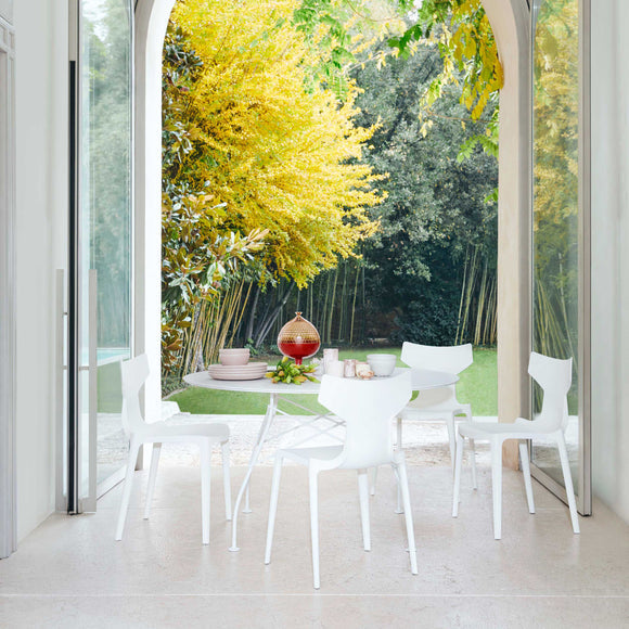 Glossy Outdoor Round Dining Table Tables Kartell