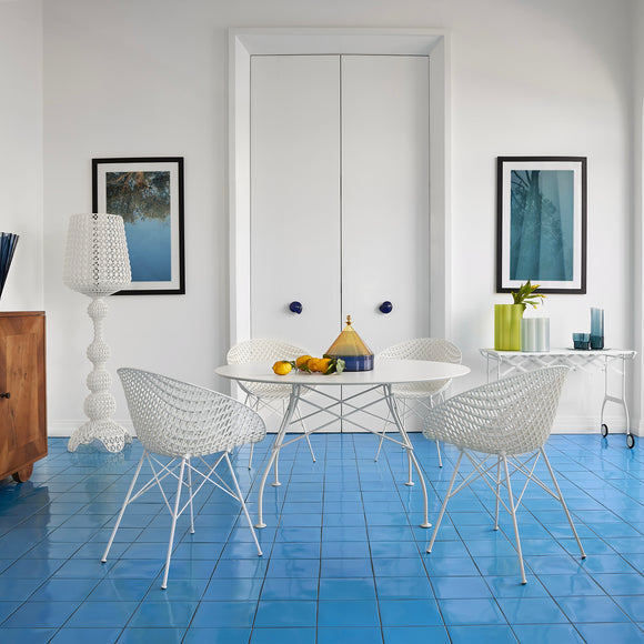 Glossy Outdoor Round Dining Table Tables Kartell