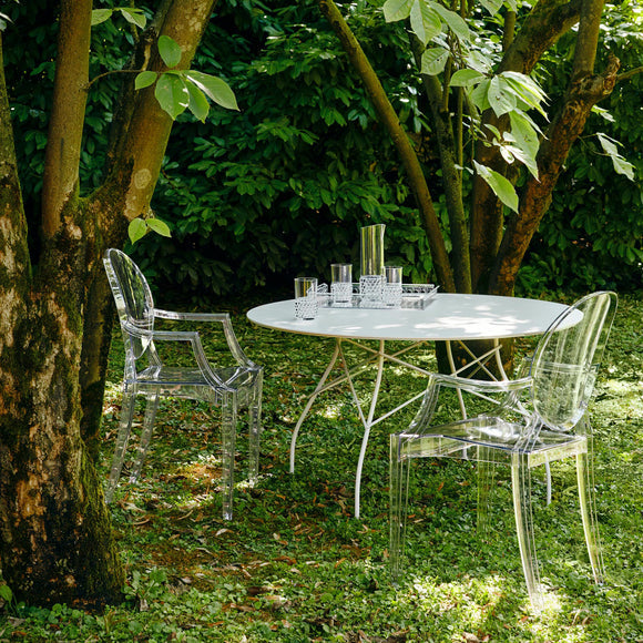 Glossy Outdoor Round Dining Table Tables Kartell