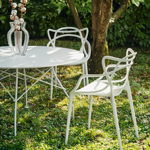 Glossy Outdoor Round Dining Table Tables Kartell