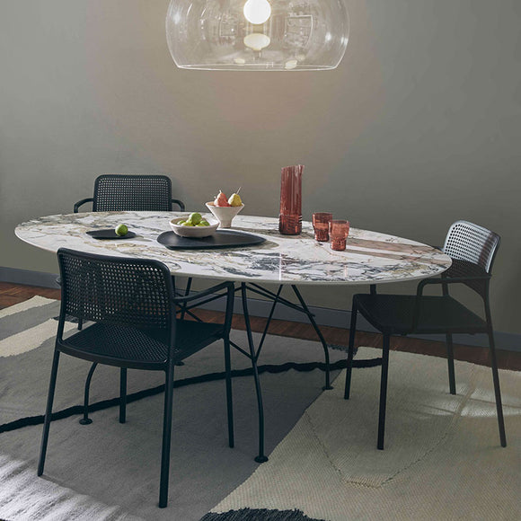 Glossy Oval Dining Table Tables Kartell