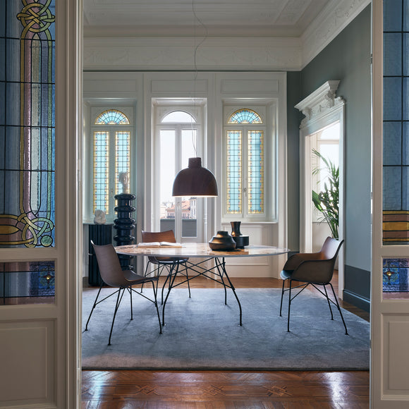 Glossy Round Dining Table Tables Kartell