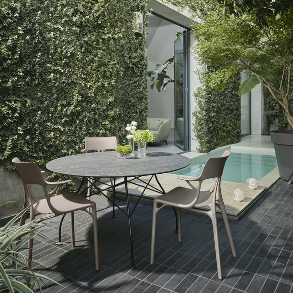 Glossy Round Dining Table Tables Kartell