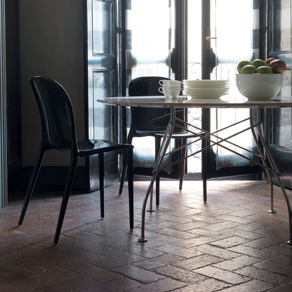 Glossy Round Dining Table Tables Kartell