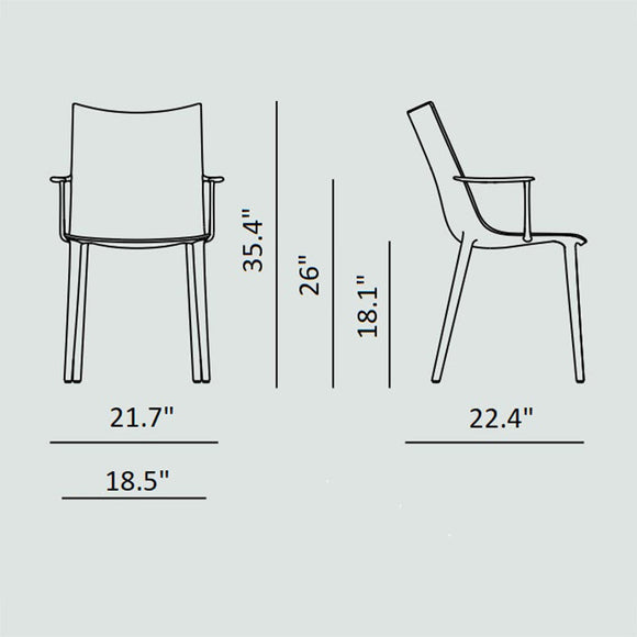 H.H.H. Dining Armchair Chairs Kartell
