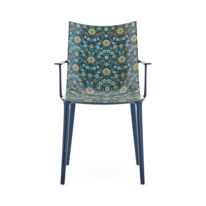 H.H.H. Graphic Impression Dining Armchair Chairs Kartell Blue / Ink-Ochre Moon Flower