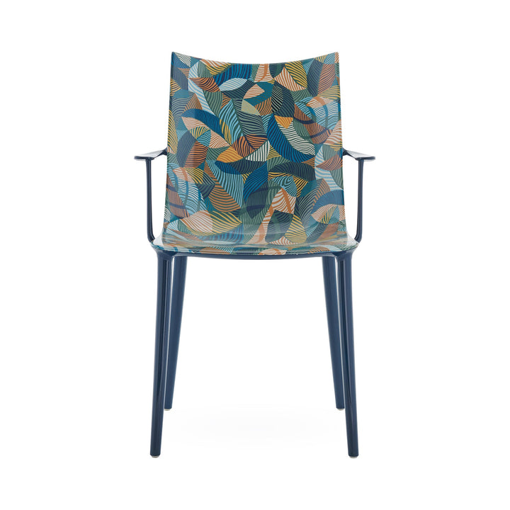 H.H.H. Graphic Impression Dining Armchair Chairs Kartell Blue / Ink-Ochre Tumbling Wilde