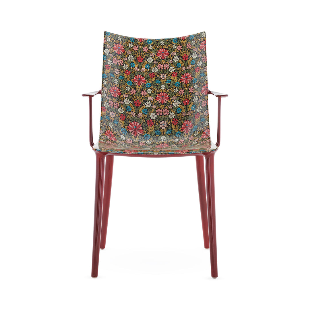 H.H.H. Graphic Impression Dining Armchair Chairs Kartell Burgundy / Lacquer Moon Flower