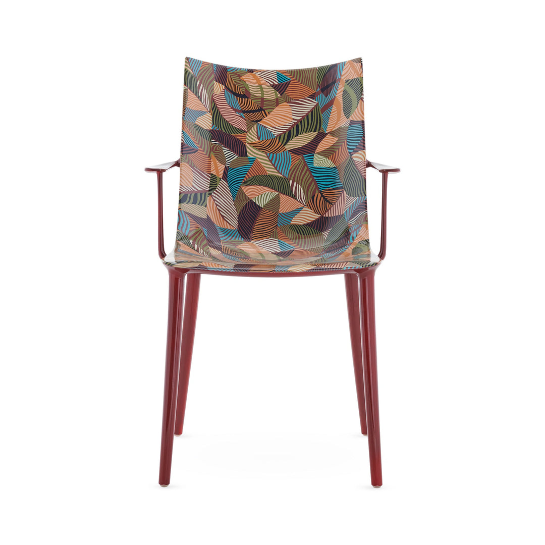 H.H.H. Graphic Impression Dining Armchair Chairs Kartell Burgundy / Lacquer Tumbling Wilde