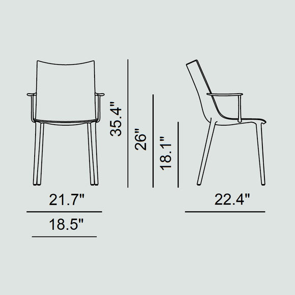 H.H.H. Graphic Impression Dining Armchair Chairs Kartell