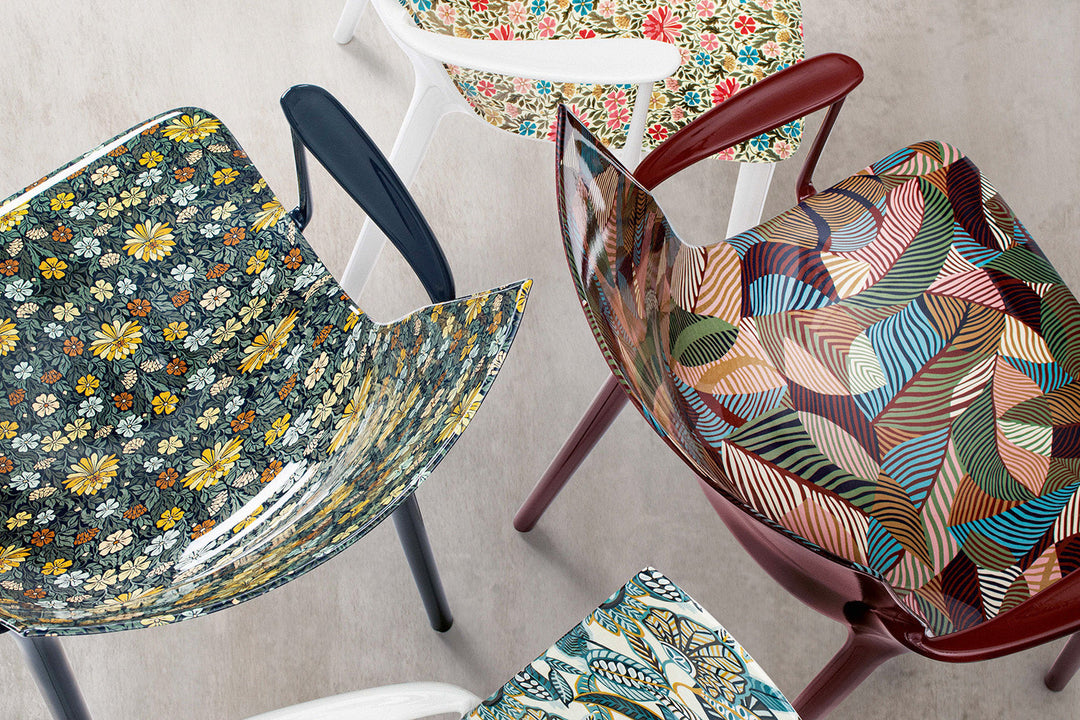 H.H.H. Graphic Impression Dining Chair Quickship Dining Chairs Kartell