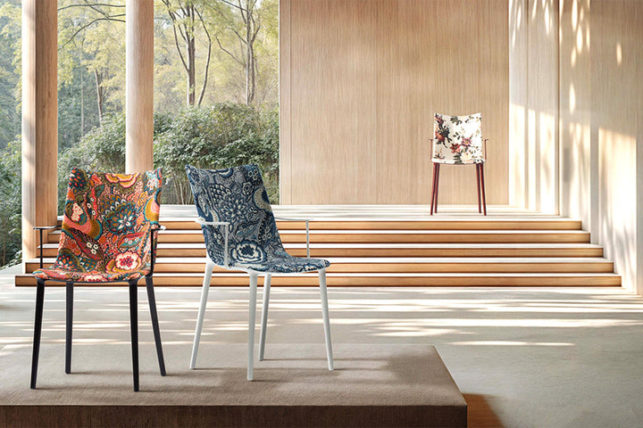 H.H.H. Upholstered Dining Chair Quickship Dining Chairs Kartell