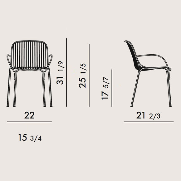 Hiray Dining Armchair Chairs Kartell