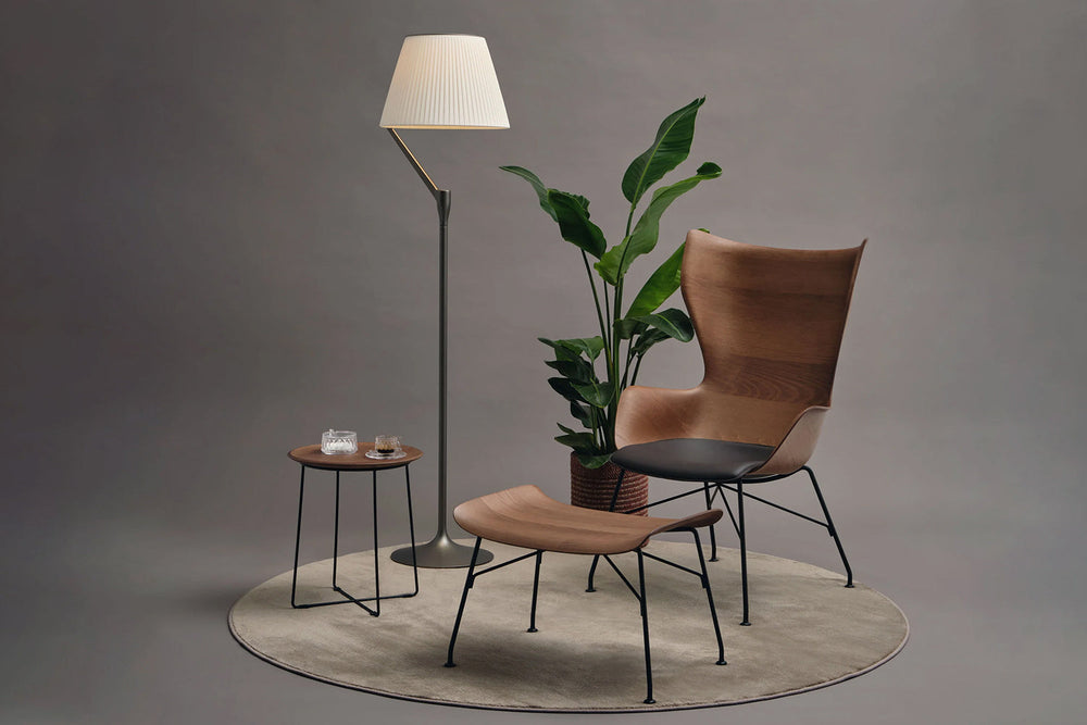 K/Wood Leather Lounge Chair Chairs Kartell