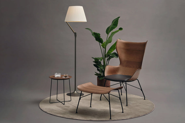 K/Wood Leather Lounge Chair Chairs Kartell
