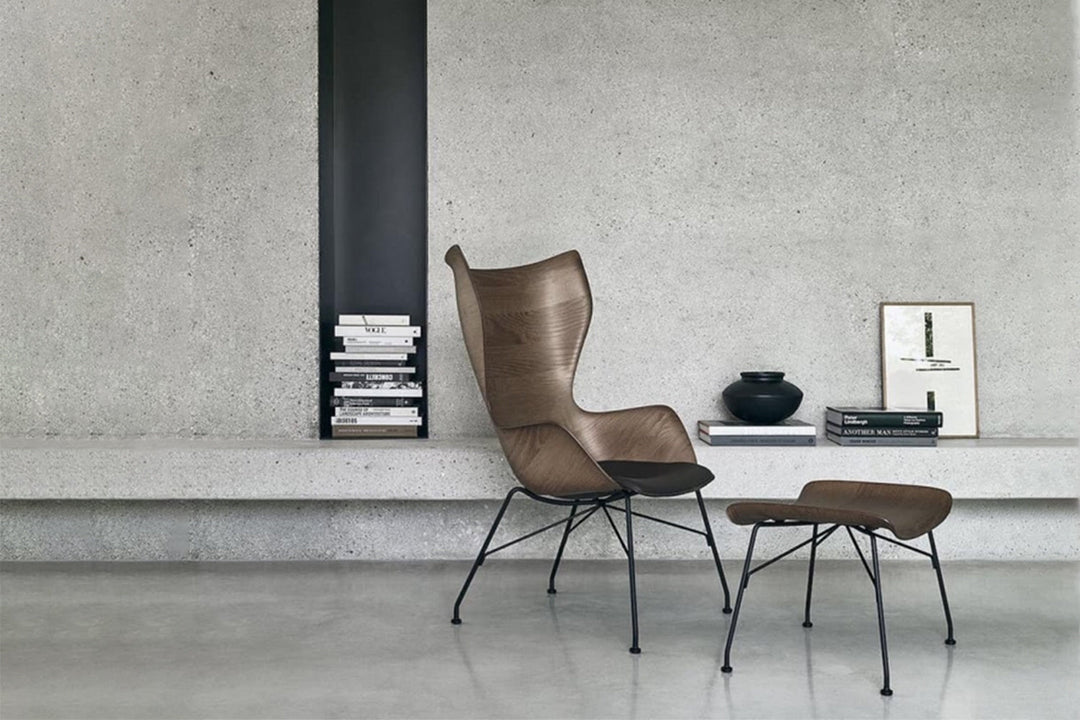 K/Wood Leather Lounge Chair Chairs Kartell