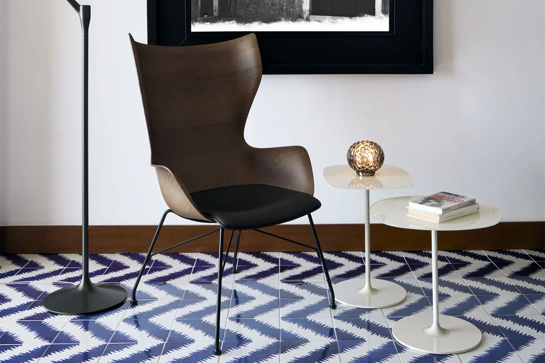 K/Wood Leather Lounge Chair Chairs Kartell