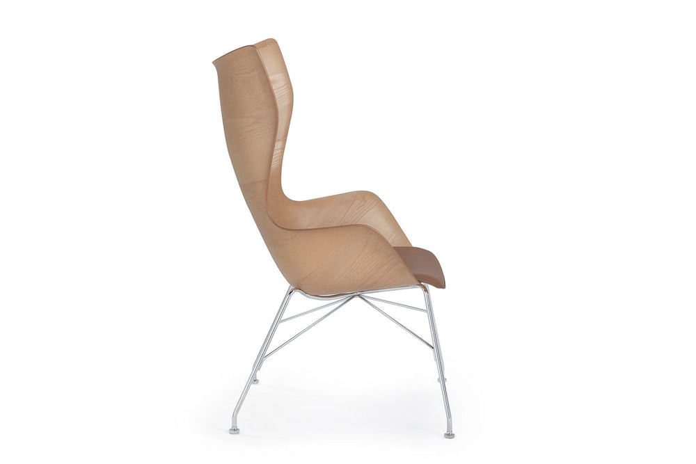 K/Wood Leather Lounge Chair Chairs Kartell