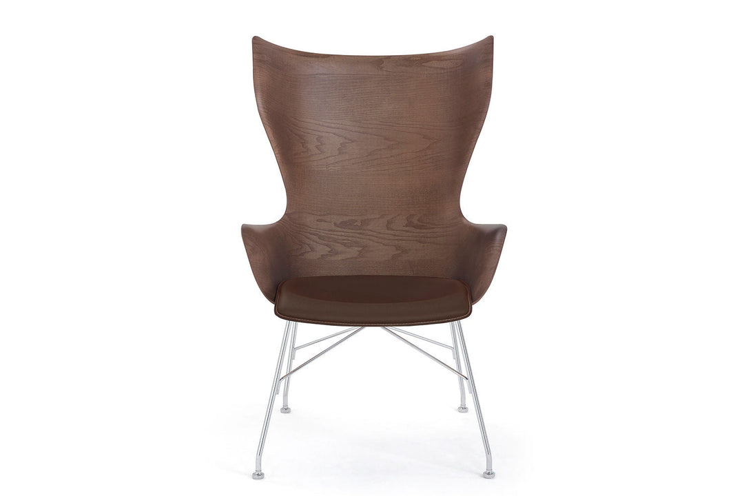 K/Wood Leather Lounge Chair Chairs Kartell