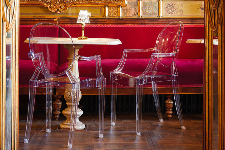 Louis Ghost Fire-Resistant Dining Chair (Set of 4) Dining Chairs Kartell