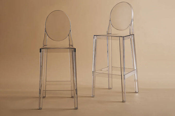 One More Bar Stool (Set of 2) Quickship Bar + Counter Stools Kartell