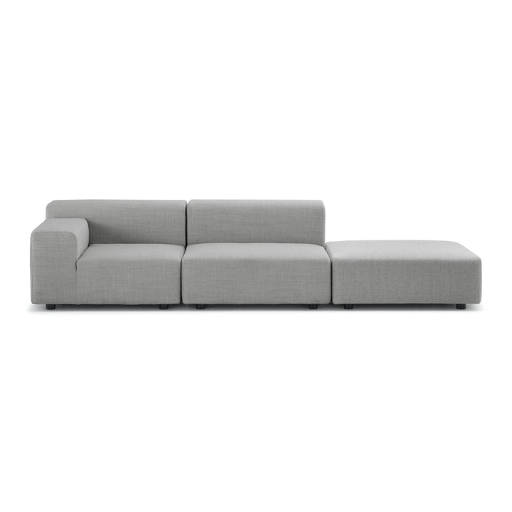 Plastics Outdoor 2-Seater Sofa with Pouf Outdoor Sofas Kartell Grey Left Arm