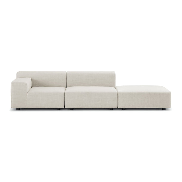 Plastics Outdoor 2-Seater Sofa with Pouf Outdoor Sofas Kartell White Left Arm